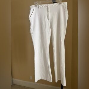 Nicole Miller White Bootcut Flare Pants